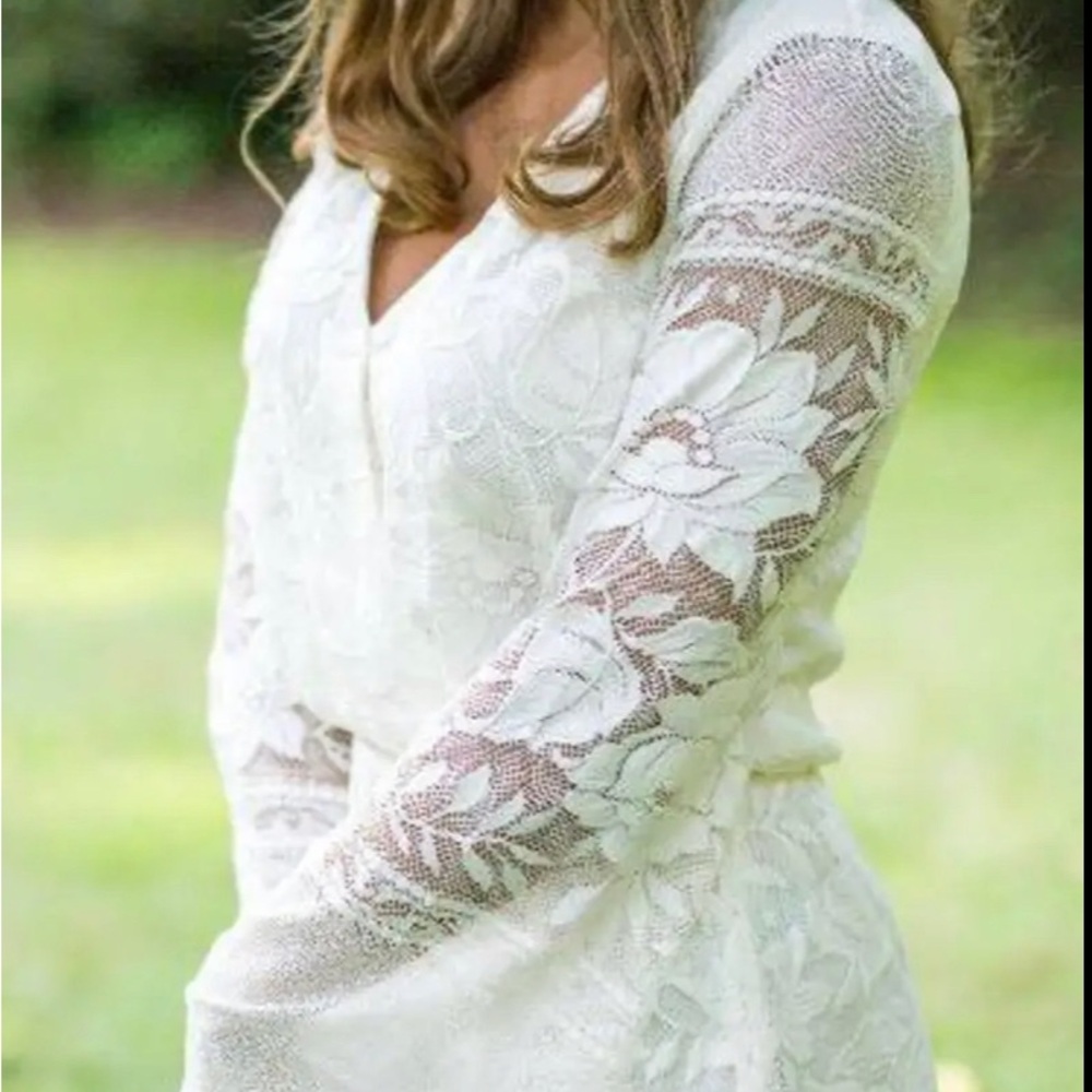 Show Me Your MuMu White Lace Jumpsuit